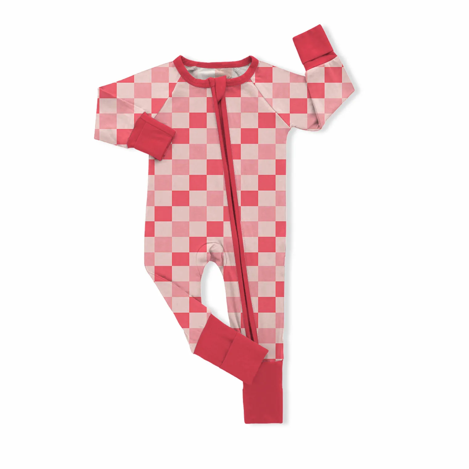 Ruidian Kids Custom Printed Bamboo Rayon Spandex Zipper Pajamas Pumpkin pattern Baby Toddler Onesies Rompers Sleepwear Clothes