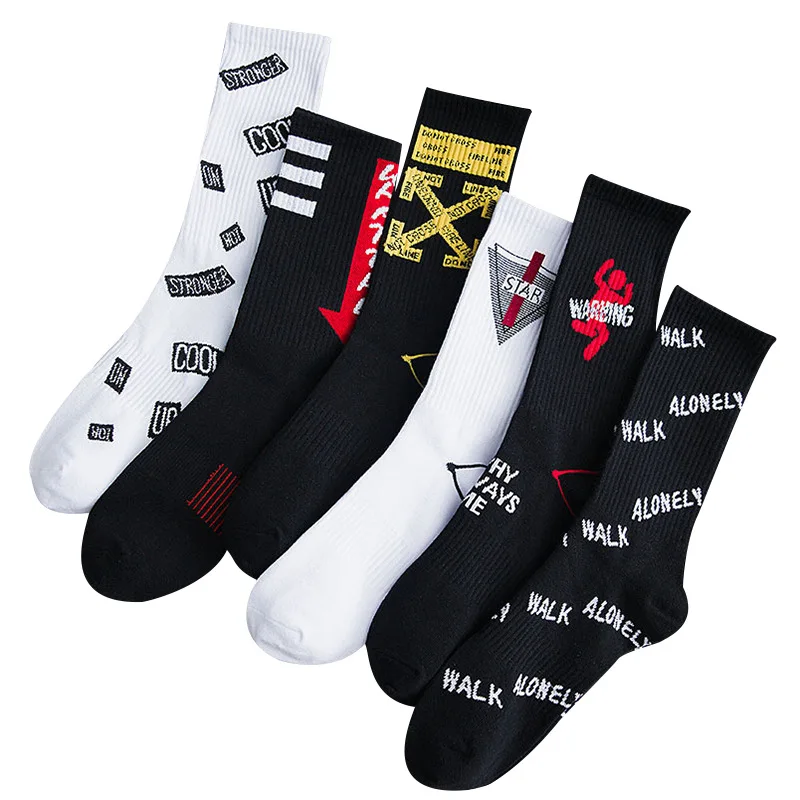 
Fashion Stylish Men Skateboard Street Casual Cotton Crew Tube Socks 