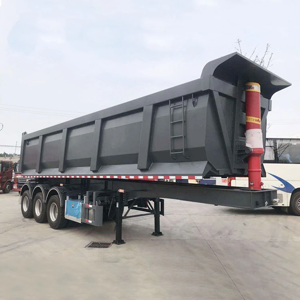 INDON Dump Semi Trailer Heavy Duty Used Or New Customized 5 Axles Hydraulic U Shape Hing Rear Dump Semi Trailer Truck For Sale