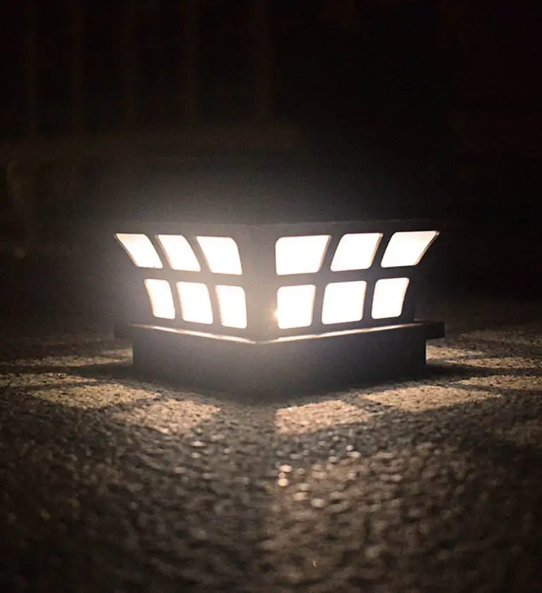 2023 Solar Lights Outdoor Post Cap Deck Led Lights for 4x4 Wooden Posts sale china wholesale split solar fenc light led