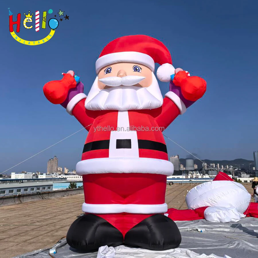 Giant Outdoor Christmas Yard Decoration Inflatable Santa Inflatable Santa Claus For Party Show Event