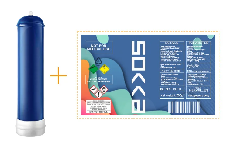 cheap 580g cream charger dispenser nitrous oxide 99.99%