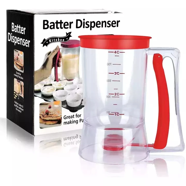 900ml Batter Flour Paste Dispenser For Cupcake Cookie Cake Muffins Measuring Cup Cream Speratator Pancake Batter Dispensers