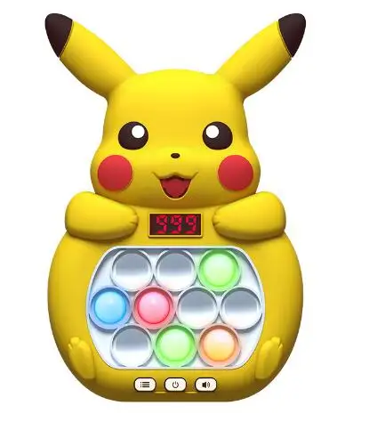 YWMX Cartoon Girl Boy Pop Bubbles Decompression Toys Whack-a-mole Fidget Toys Electronic Quick Push Squeeze it with screen