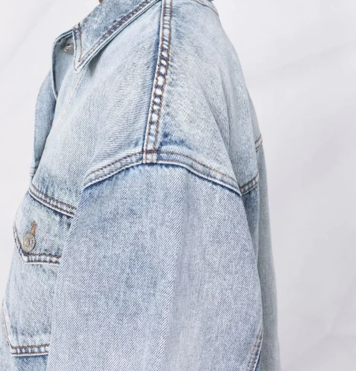 LILUO 2022  Special treatment snow wash vintage  style casual streetwear designers women denim jacket
