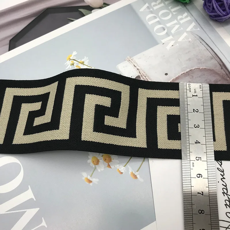Высококачественная жаккардовая эластичная лента монограмма с узором принтом логотипа на
