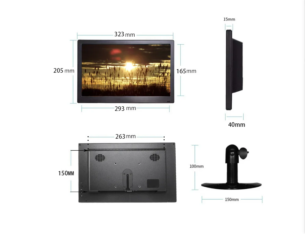 Fast Delivery 12 Inch LCD PC Computer Monitor Widescreen 16:10 12Inch VGA TFT LED Gaming Monitor