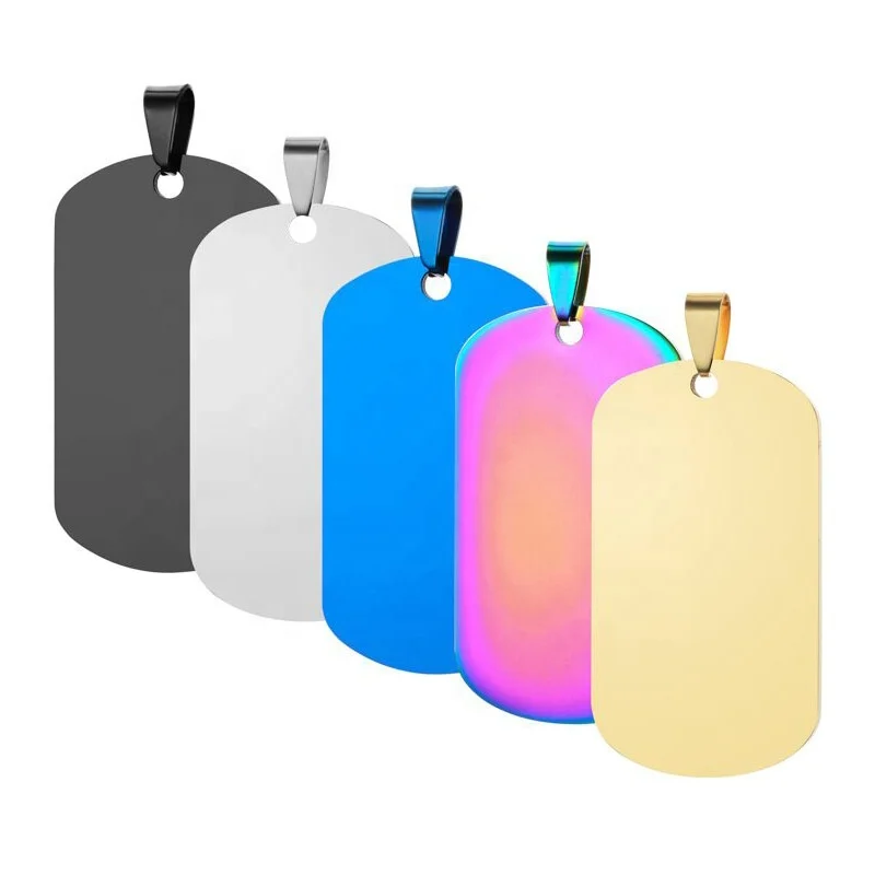 Wholesale Metal stainless steel custom blank dog tag Pet Tag