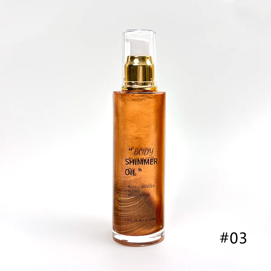 Hot selling Natural Organic Dry Body Shimmer Oil - Moisturizing Body Oil - Body Glitter all For dry oil glitter Make up Cosmetic