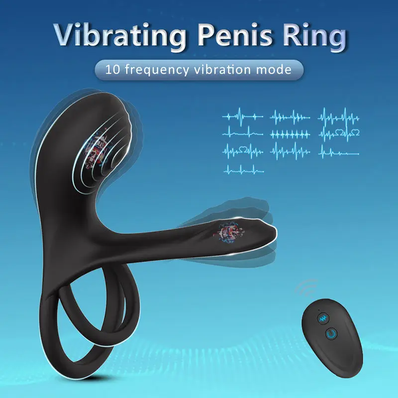 Sperm-Locking Ring Generation 2 Remote Control Electric Locking Sperm Ring Silicone Stimulation Couples Share Vibrating Ring