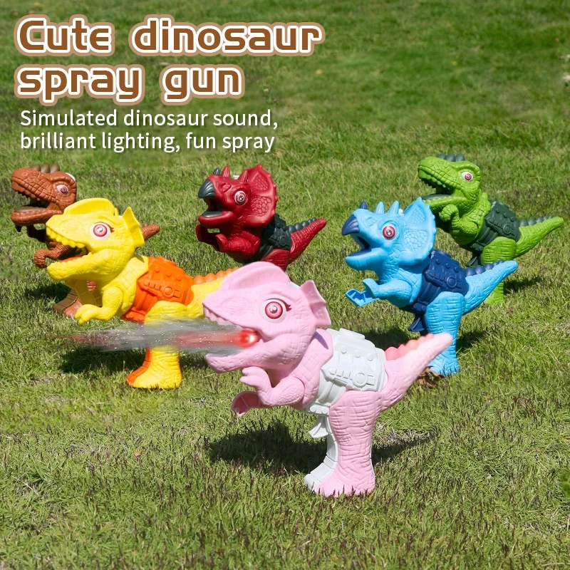 Electric spray smoke dinosaur toys gun with light and sound boys dinosaur gun gift