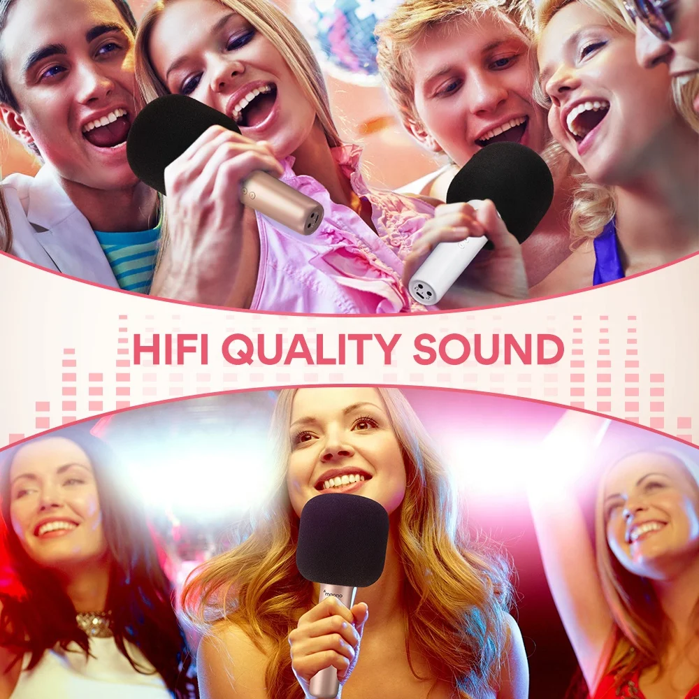 MAONO Портативный Ручной беспроводной караоке микрофон с динамиком для пения дома KTV вечеринки удивительный Рождественский подарок