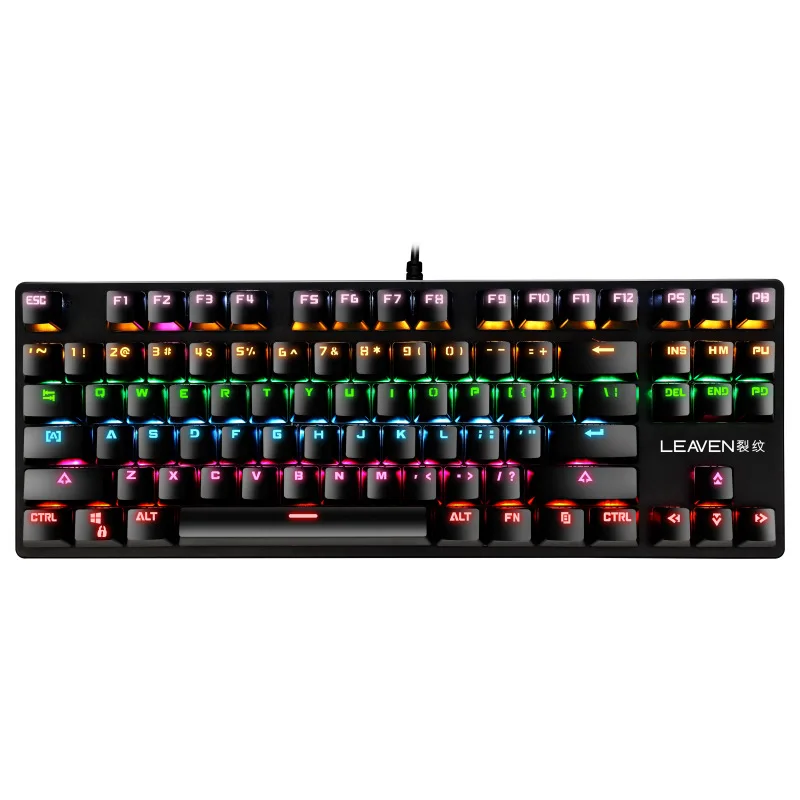 K550 USB 2.0 Backlit RGB LED Professional 87 Keys Real mechanical keyboard CE certified Full English packaging