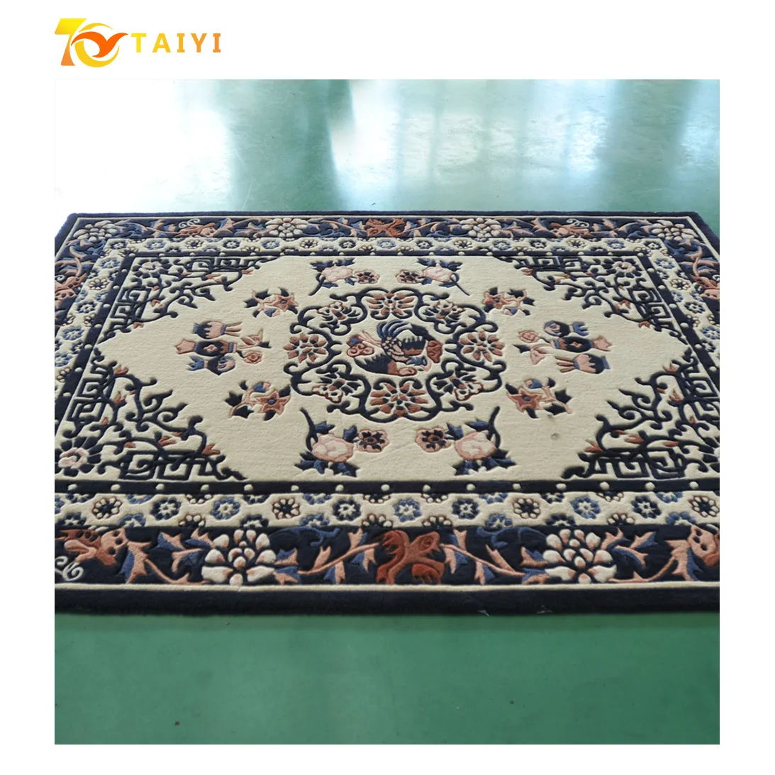 Factory Tufted Custom logo carpet for home and living room rugs with irregular shape 3D Anti-slip Handmade Tufted Area Rug