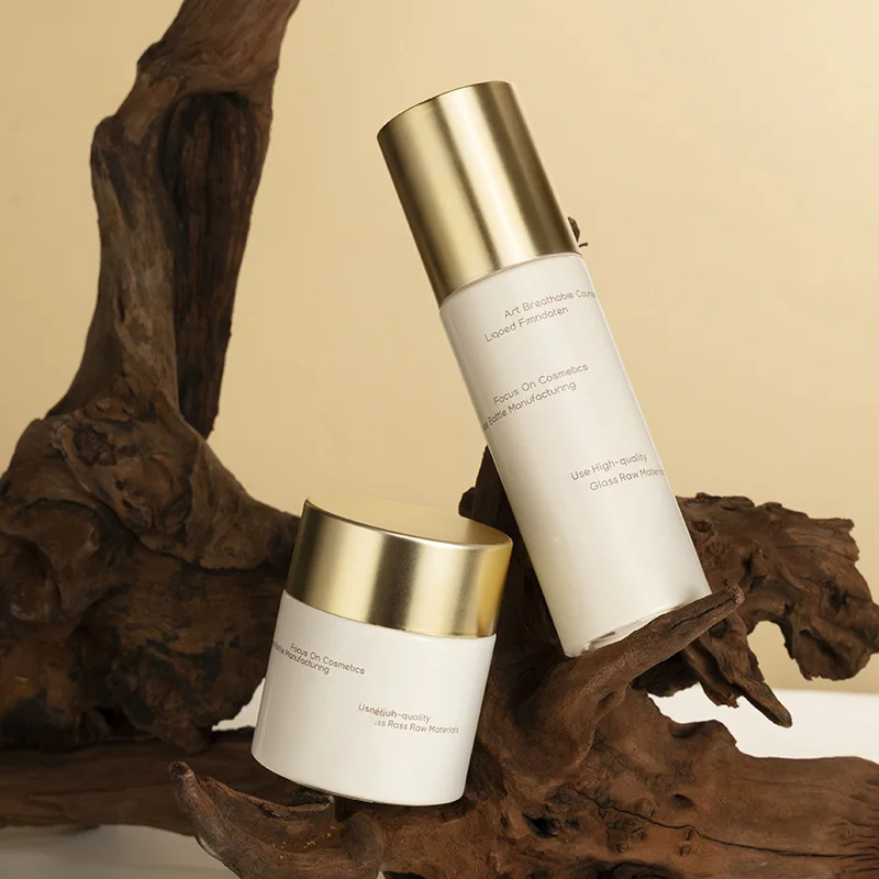 30ml 50ml 60ml 100ml Custom Printing Design Color Empty Skin Care Cosmetic Lotion Glass Bottle With Pressure Pump