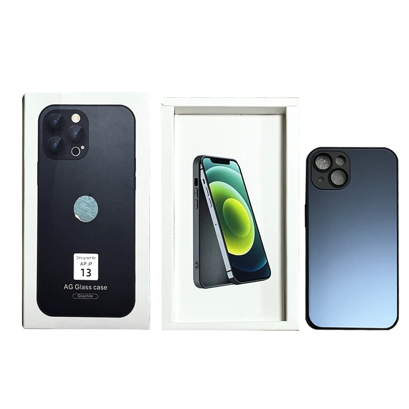 Luxury Camera Protective Original AG Matte Tempered Glass Case  without Logo Hard Phone Cover For  iPhone 14 13 12 11 Pro Max