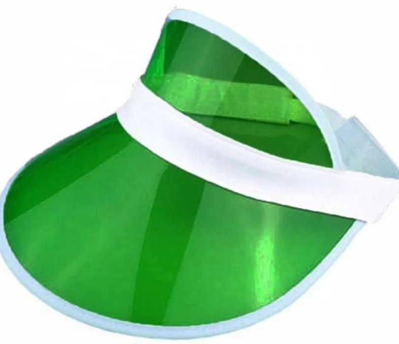 Пользовательский летний регулируемый спортивный солнцезащитный козырек УФ-шляпа ПВХ красочная пластиковая Солнцезащитная