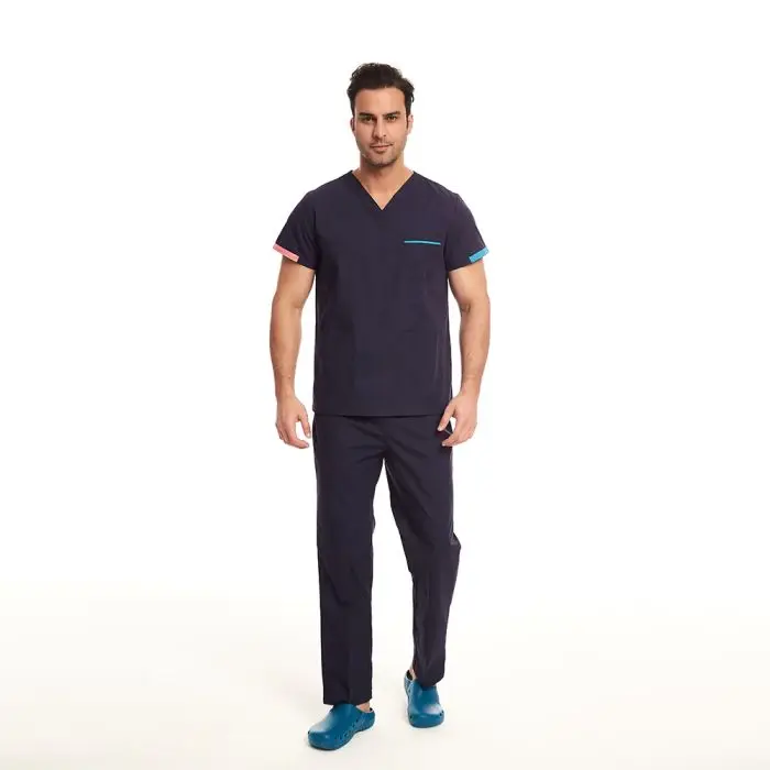 Hospit  scrubs Uniforms Sets Hospital Nursing Health Care Work Clothes Suit Short Sleeve V- Collar T-Shirt Pants