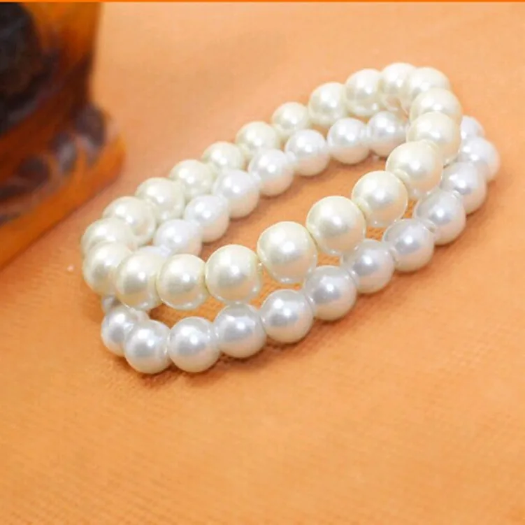 Natural Freshwater Real Pearl Bracelet White Color Fresh Water Pearl Bracelet Pearl Beaded Bracelet