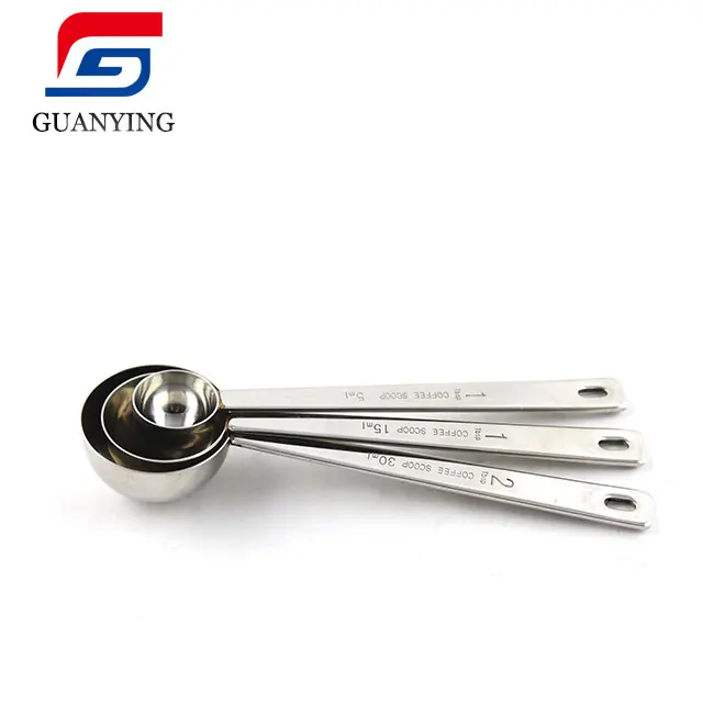 coffee scoop metal spice spoon 5ml stainless steel long handle