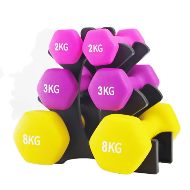 TOPKO 2024 Colorful Mini Dumbbell logo Custom Portable Strength Training Cheap Price Rubber Hex for Adult Home Use
