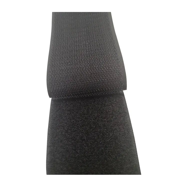 xinyang High sticky soft black tape sewing hook and loop tape fastening strap and transparent double sided hook and loop fastene