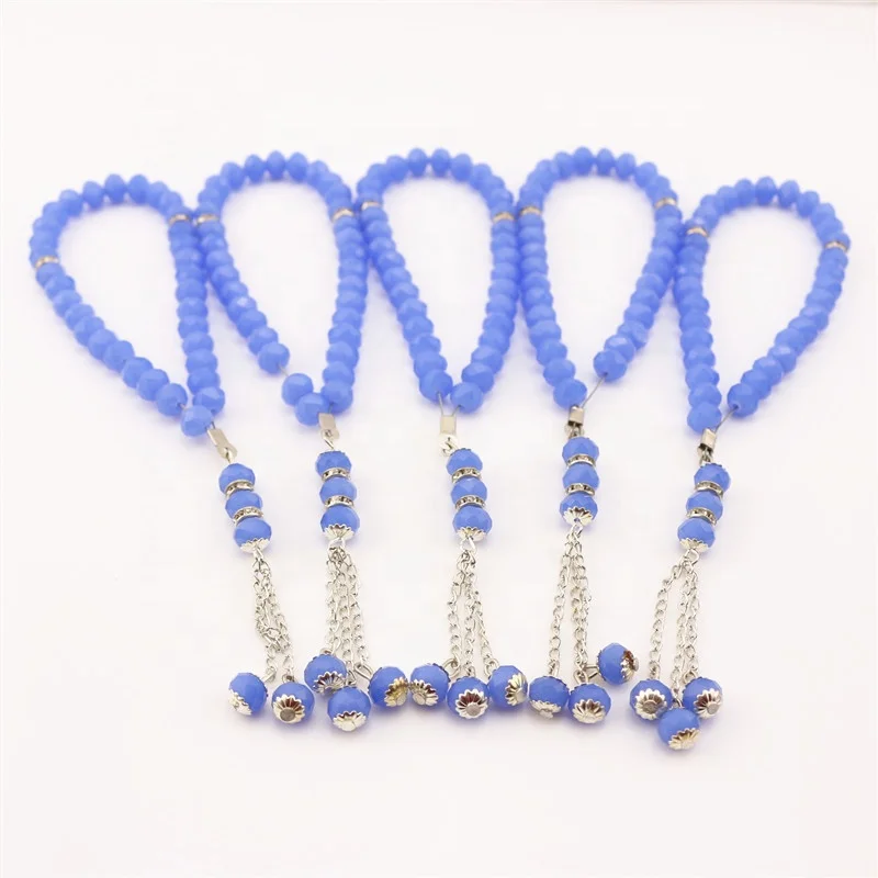 10mm Crystal Rosary Prayer Beads Muslim Bead Jewelry Ismamic Glass Bead Bracelets