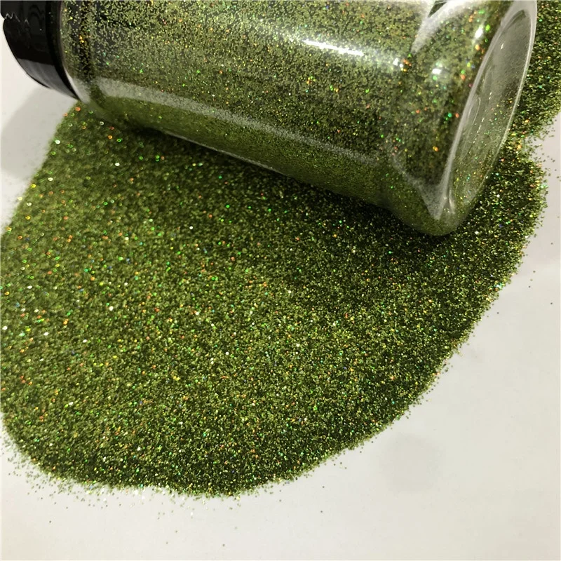 
Exclusive Eco-friendly Cheap Wholesale Olive Drab Fine Holographic Glitter Powder for Christmas Decoration 