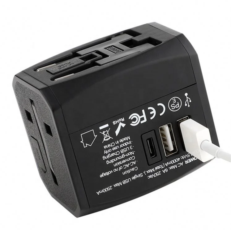 
Travel Kit Gift Item Universal Travel Adaptor 4 Usb Type C Universal Travel Charger 