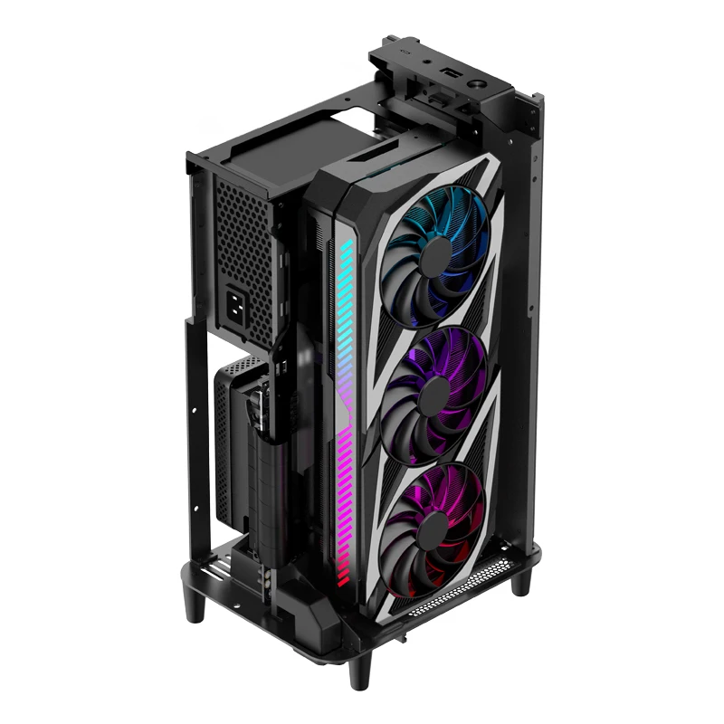 JONSBO V11 Pull-out structure Standing and lying Double side ventilation Comes with 14CM fan Aluminum Mini ITX Case
