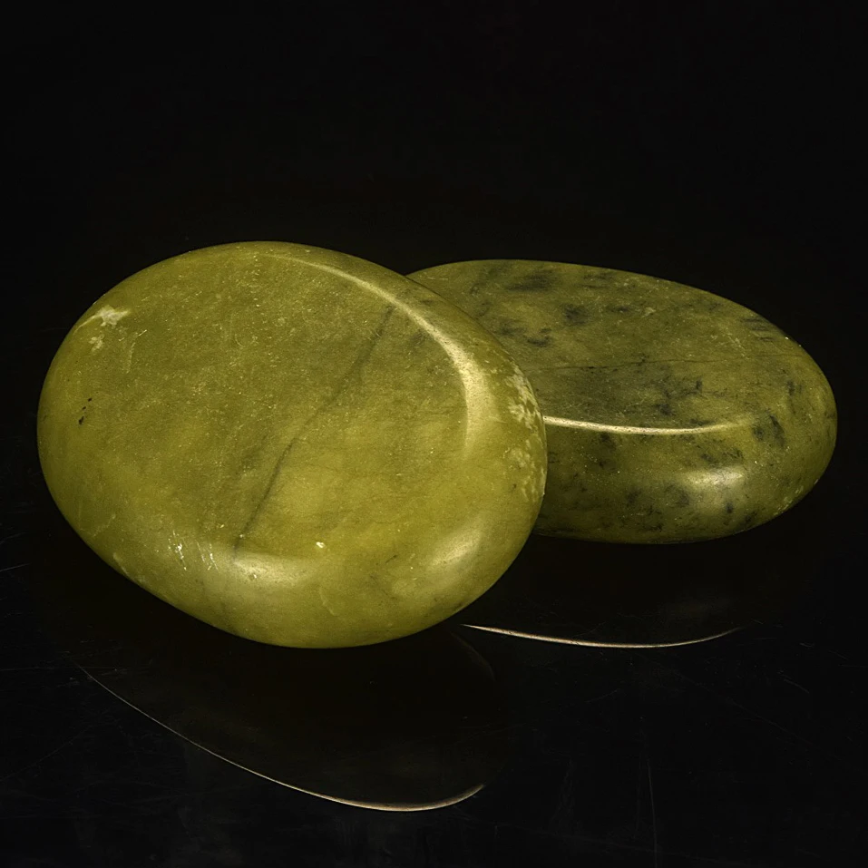 Professional jade stone massage set Natural Green Jade jade stone massage bed for Spa, Massage Therapy
