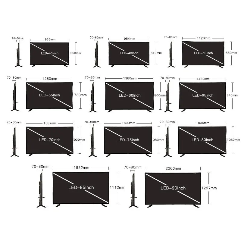 Открытая ячейка ЖК-дисплей с диагональю 55 дюймов Замена Lc546pu2l02 50 панель Lc430dgj-sla1 ТВ 80 плоский