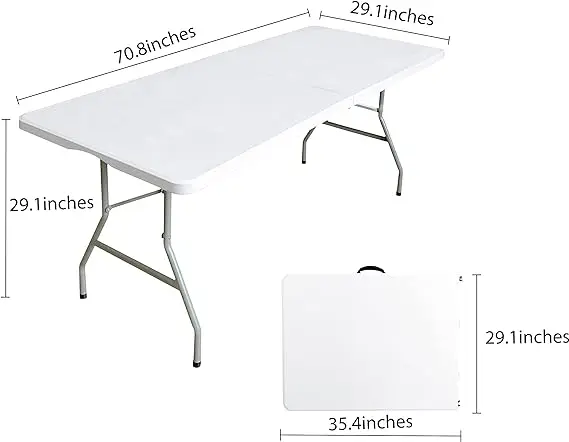 High quality party folding tables sturdy plastic folding tables Convenient white folding table for storage