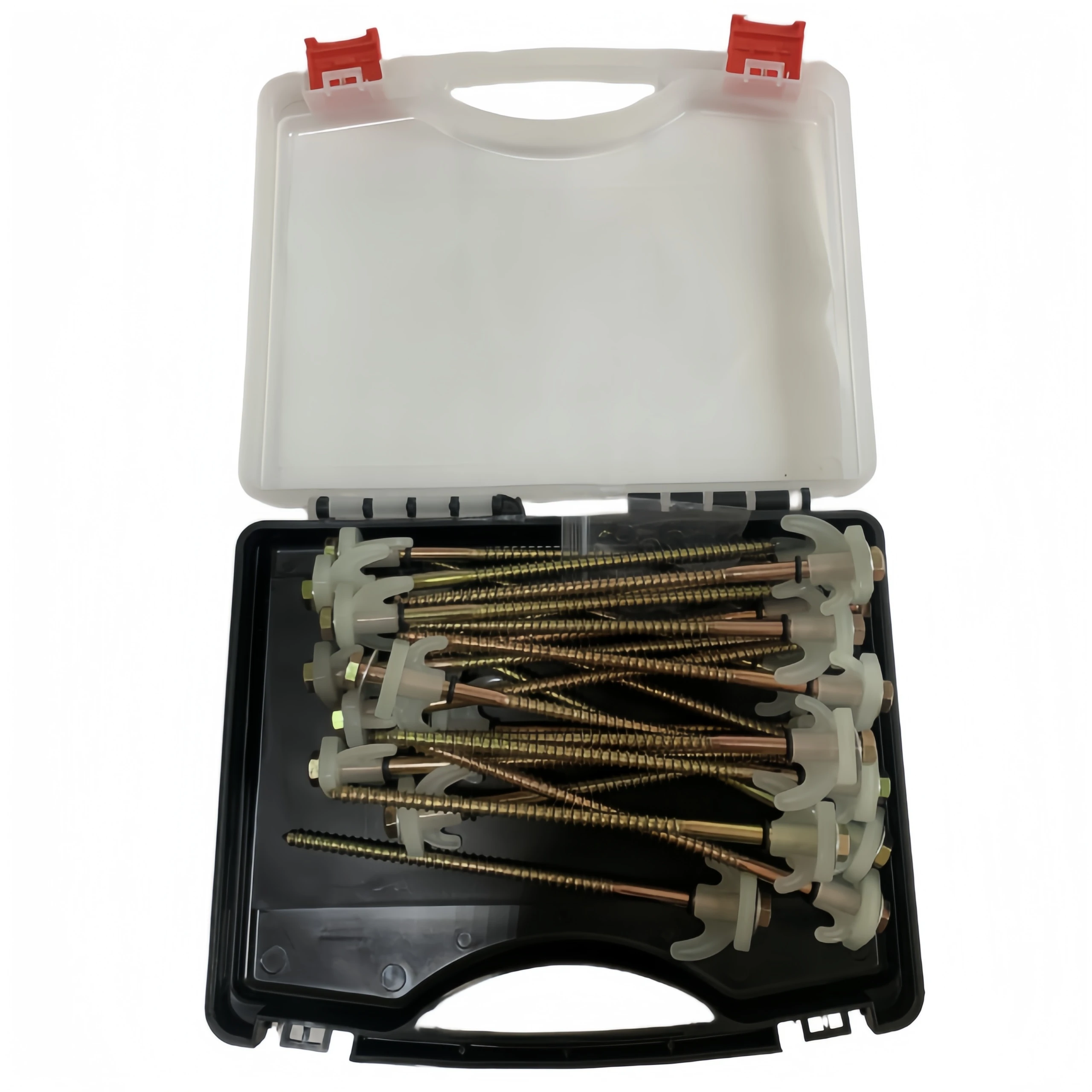 56906AOX#Multifunctional Camping Screw Pegs Set with Glow-in-the-Dark Head for Outdoor Activities