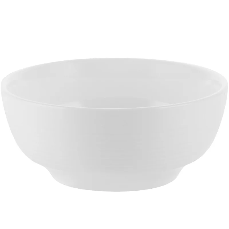 Factory custom logo Nordic white ceramic popcorn bowl 5.5/6.5/7.5 inch Porcelain Bowl for Hotel Restaurant