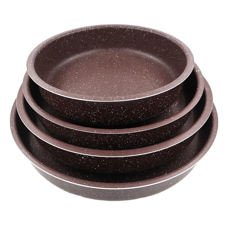 Master Star 28/32/36/40CM 4PCS Granite Oven Tray Bakeware Set Large Round Cake Mould Multifunctional Pans Non Stick Cookware