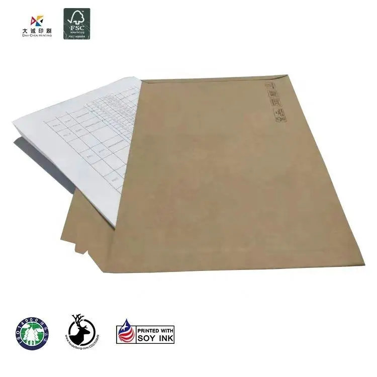 Custom A4 A5 A6 Printing Kraft Paper Courier Shipping Bags Paper Mail Envelope