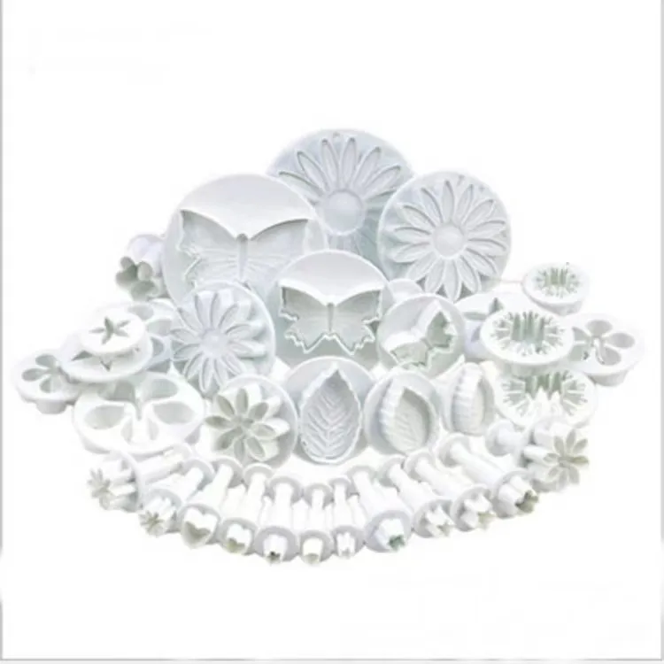 33pcs/set Butterfly Flower Shape Cookie Cutter Mold Cake Decorating Fondant Plunger  tools