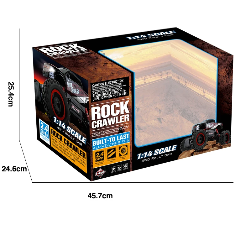 P&C Toy 1:14 Electric Buggy Crawler RC Racing Car , 4WD High Powered RC Monster Truck for Kids RC Rock Crawler
