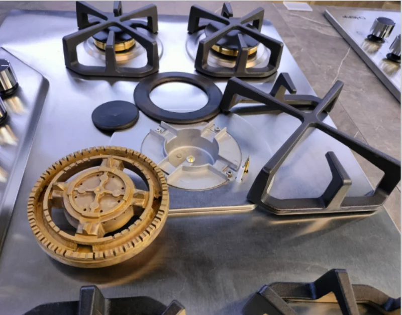 Modern Kitchen Stainless Steel Gas Stove Built-in Hob CookTop LP 5 Burner Gas Stove With Copper Burner Chinese
