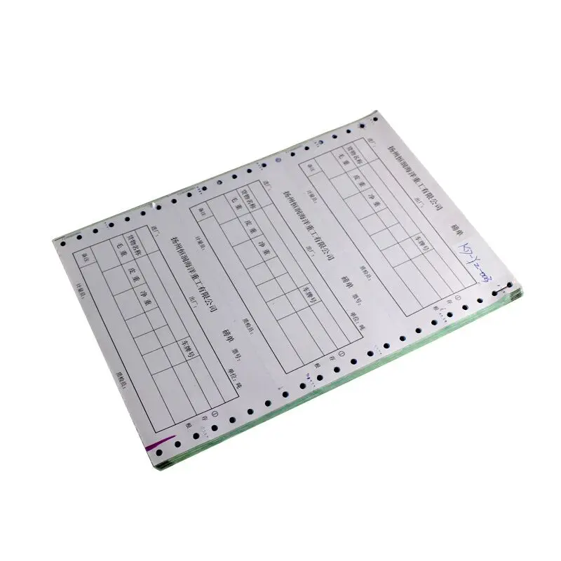 
9.5 X 11 Inch 4 Ply Colour Blank Computer Forms Carbonless NCR Paper - White / Pink / Green / Yellow 
