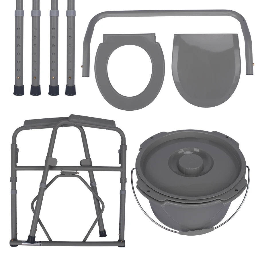 Amazon hot-selling product hospital patient safety armrest toilet chair commode chair