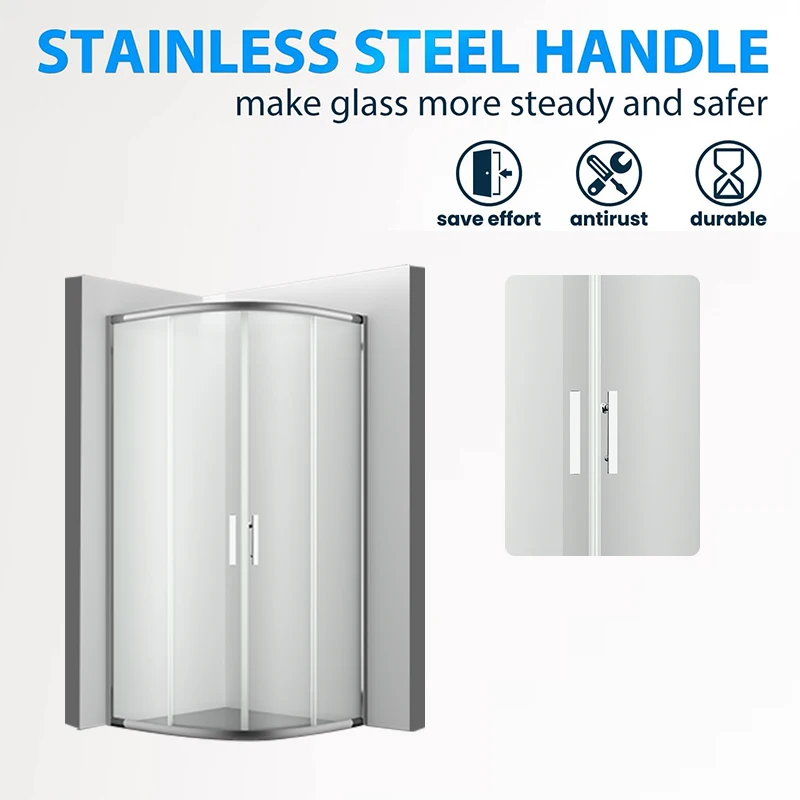 Cheap Durable 6mm 8mm 10mm Thickness Curved Aluminium Shower Sliding Door Double Slide Sliding Shower Door With Magnetic Seal