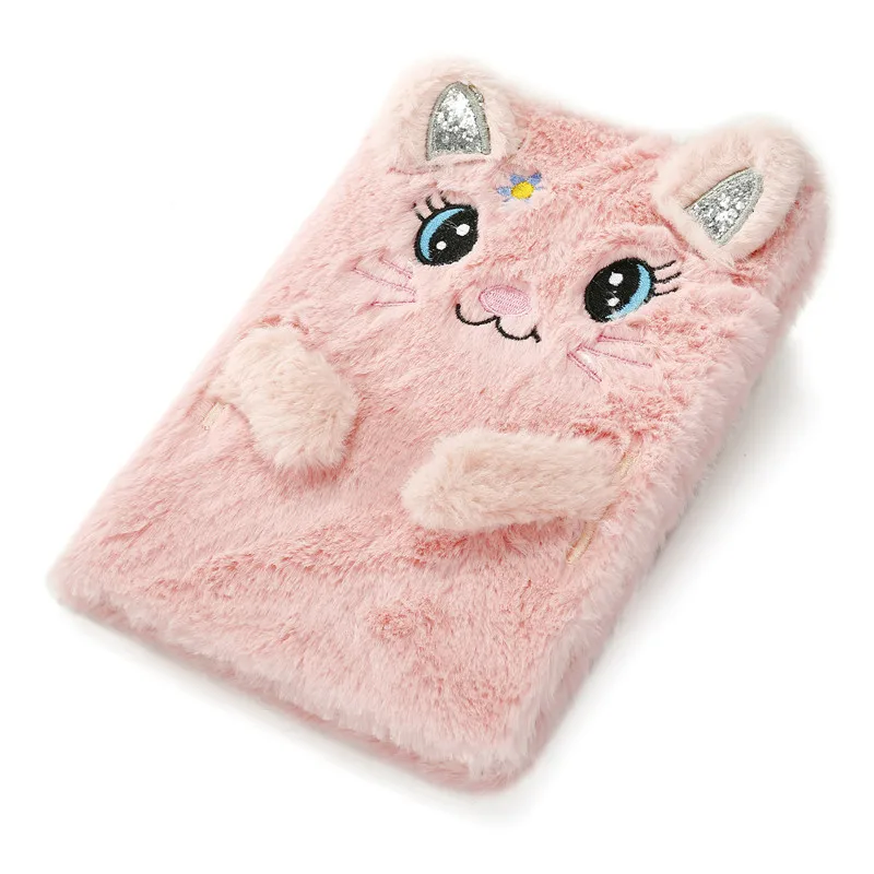 A5 Kawaii Stationery Notebook Cute Cartoon Plush Note Book School Supplies for Kids