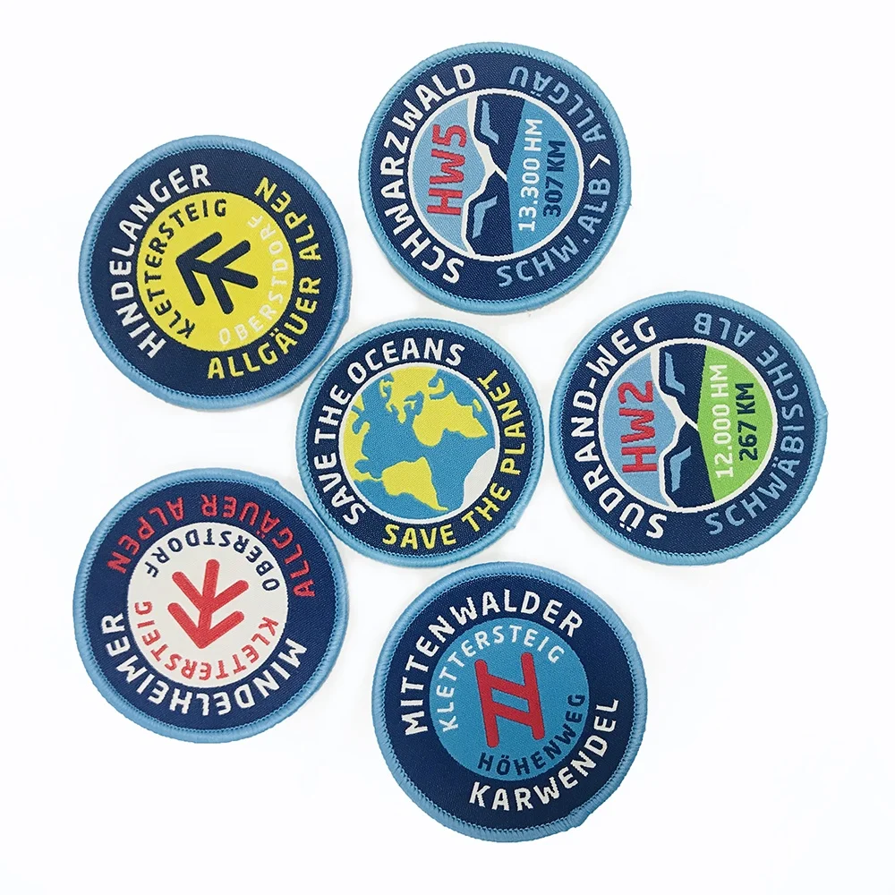 Custom Club Name Logo Woven Badges Patches For Clothing