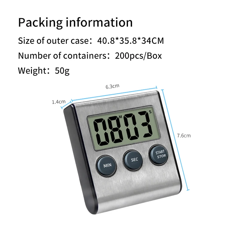 Digital Kitchen Timer with Dual Countdown Stop Watches Timer Magnetic Timer Clock with Loud Alarm