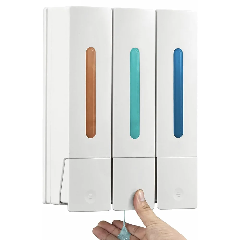 ZHUO AO wall mounted shampoo and conditioner shower soap dispenser soap set of 3 for hotel