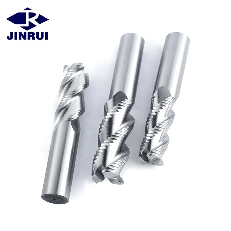JR165 HRC45/55/65 4F coated hardened thread carbide milling cutter with lubrication holes bevel edges
