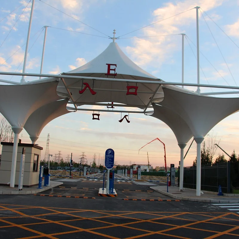 Popular PVDF/PTFE landscape tensile shading tent architectural tensile fabric membrane structure