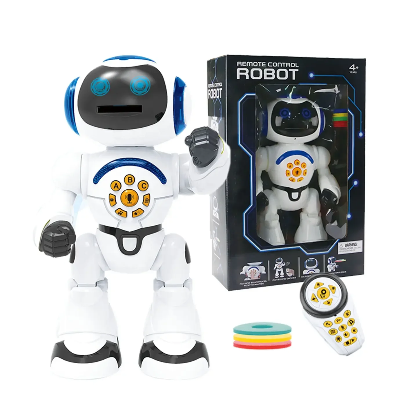 Hot Sale Remote Control Robot Programmable Educational Smart Robot Toy With Multi-function Dancing Shooting Foam Disc